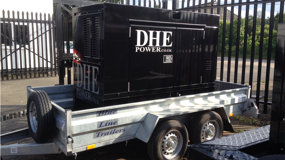 Worcestershire Stage Hire 60KVA Ultra Silent Road Towable Diesel Generator